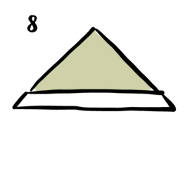 Illustrasjon av hvordan man lager en papirbåt.