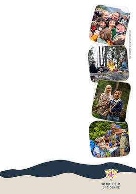 Baksiden av vervekort rettet mot speidere.