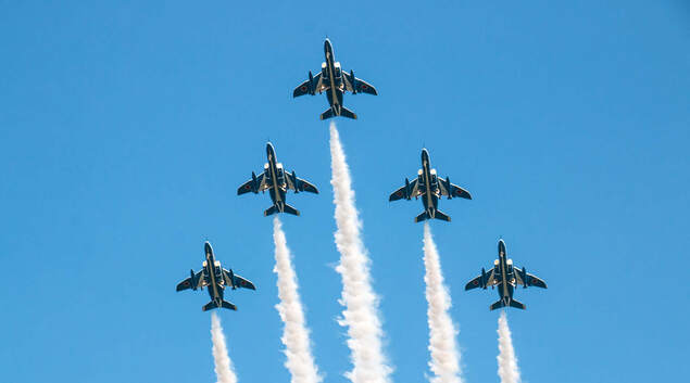 Illustrasjonsbilde. Flyshow. Illustrasjonsbilde. Flyshow.