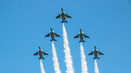 Illustrasjonsbilde. Flyshow. Illustrasjonsbilde. Flyshow.