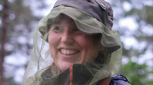 Speider med mygghatt. Speider med mygghatt.