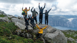 Speidere på topptur.  Speidere på topptur.