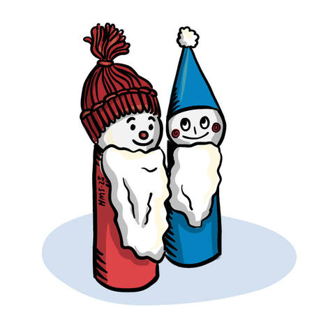 Fotograf: Helene Moe Slinning. Illustrasjon av ferdige dorullnisser.