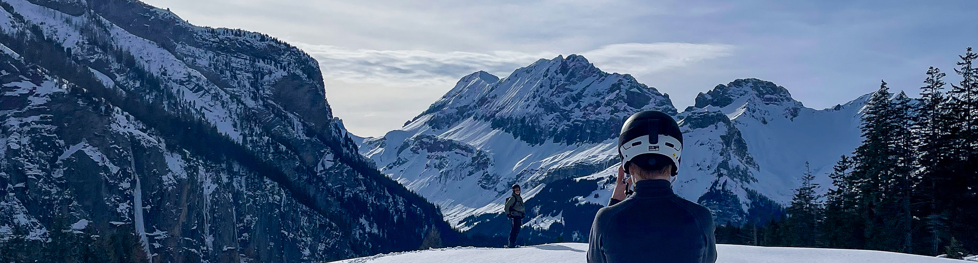 Speider som ser utover fjellet i sola. 